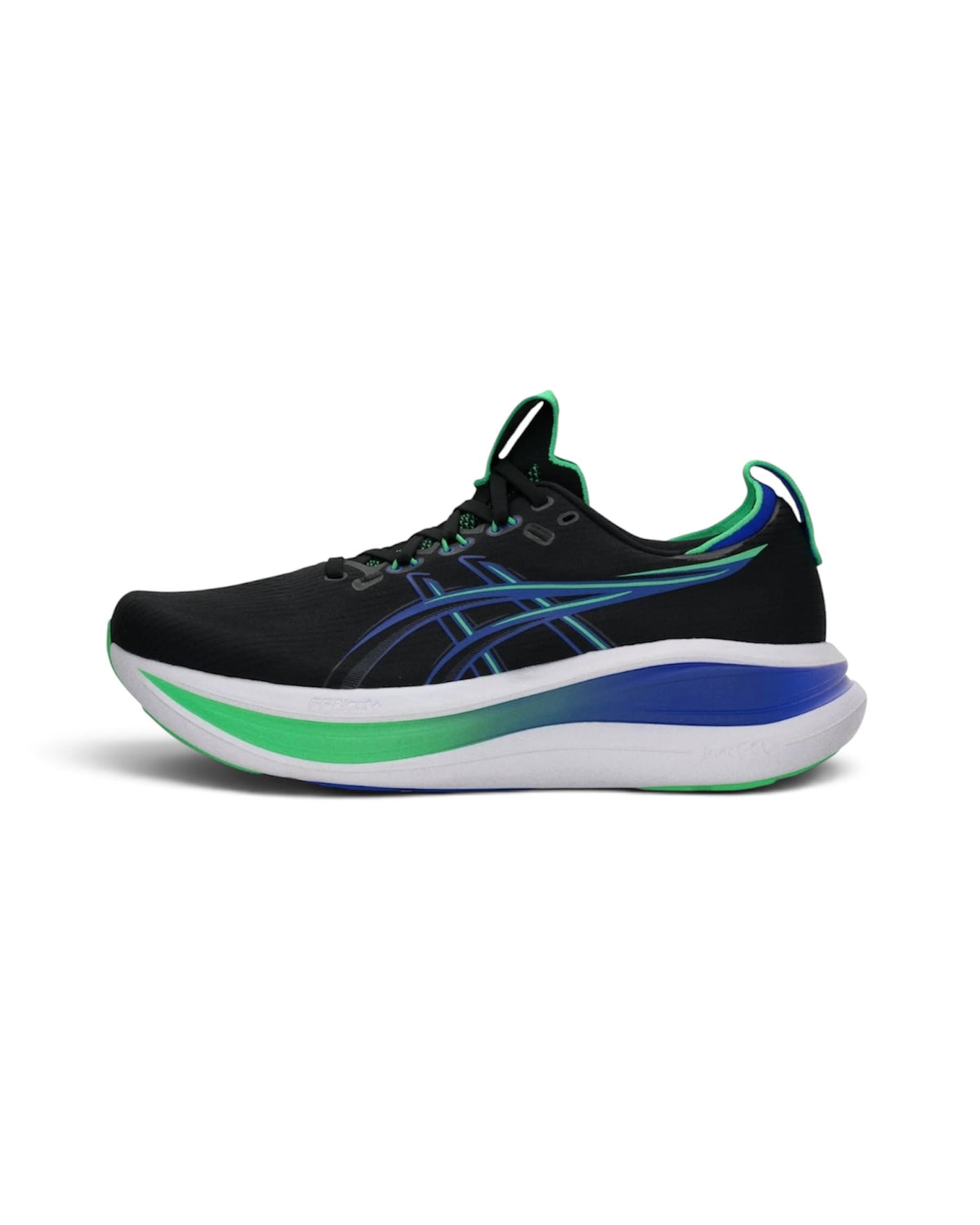 ASICS GEL-Nimbus 28 (coloris Black/Cobalt Burst)